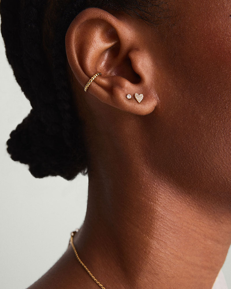Gleaming Heart Earrings