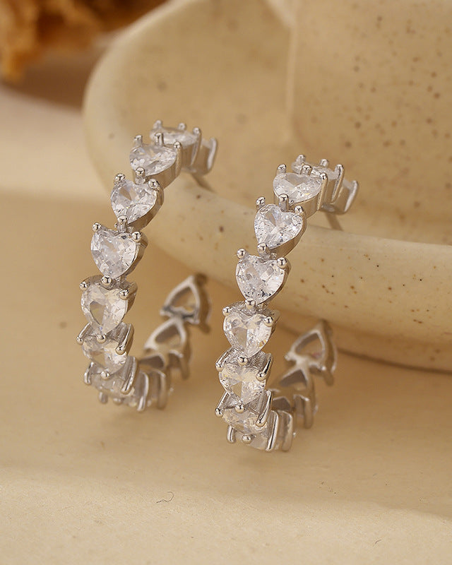 Heart Cascade Earrings
