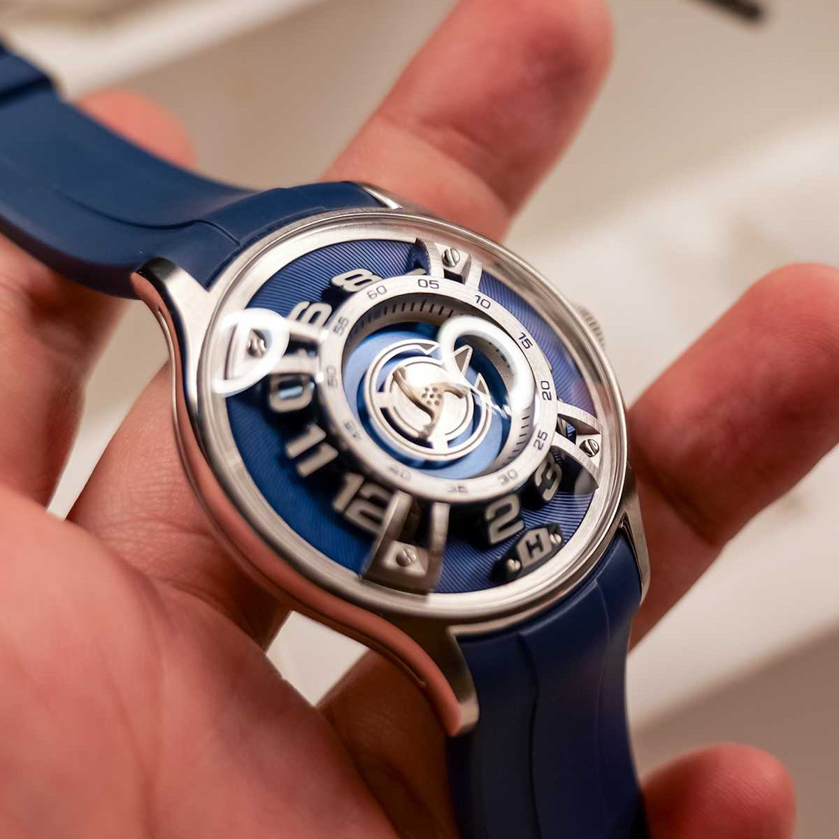 OBLVLO | Curvature Engine Starcraft Rotor Mechanical Watch for Men