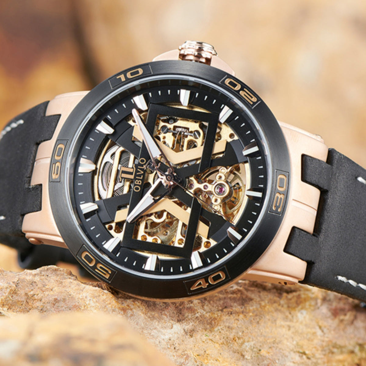 OBLVLO | Openwork Mechanical Watch Sports Outdoor Off-road