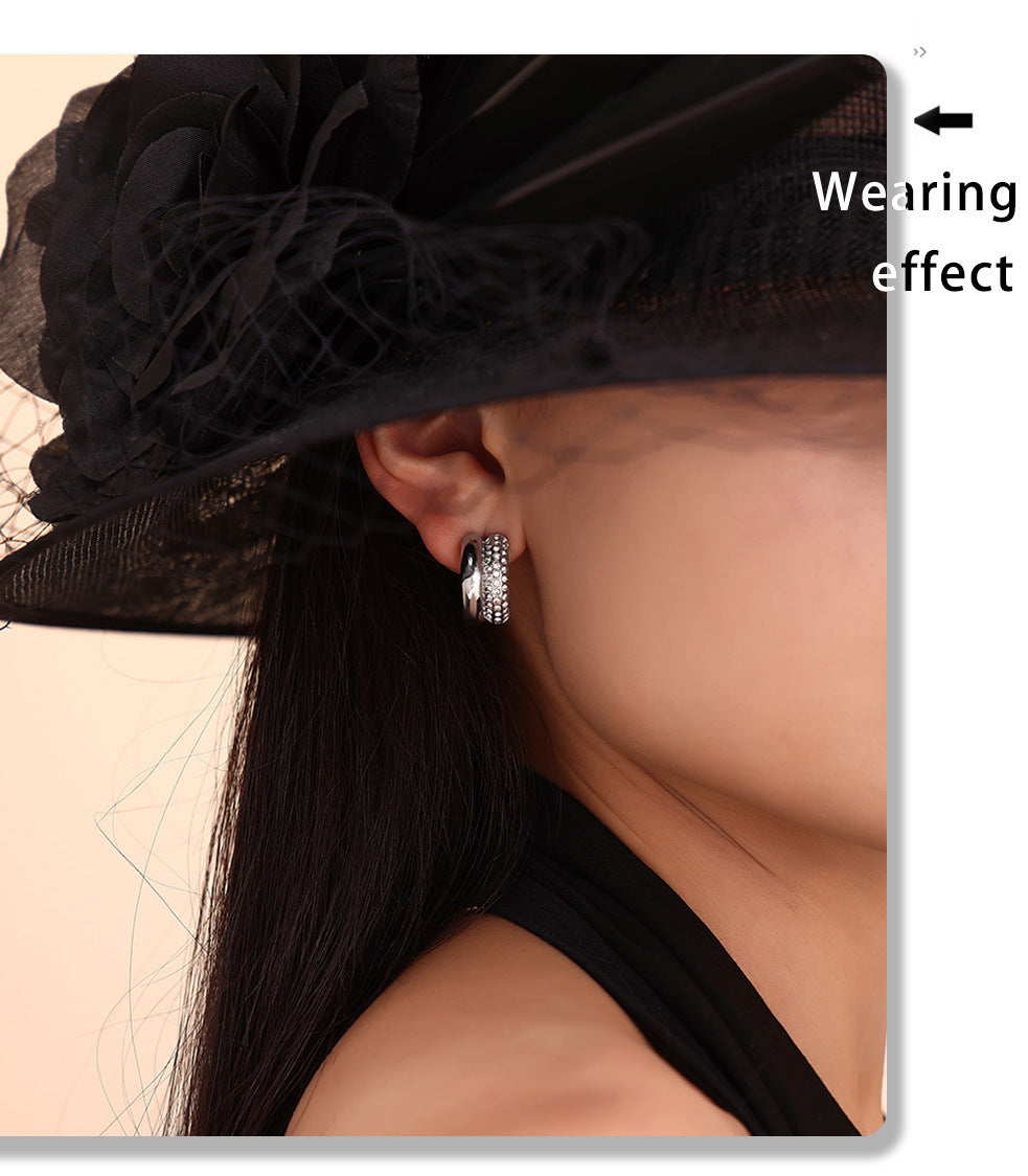 Starry Crescent Earrings