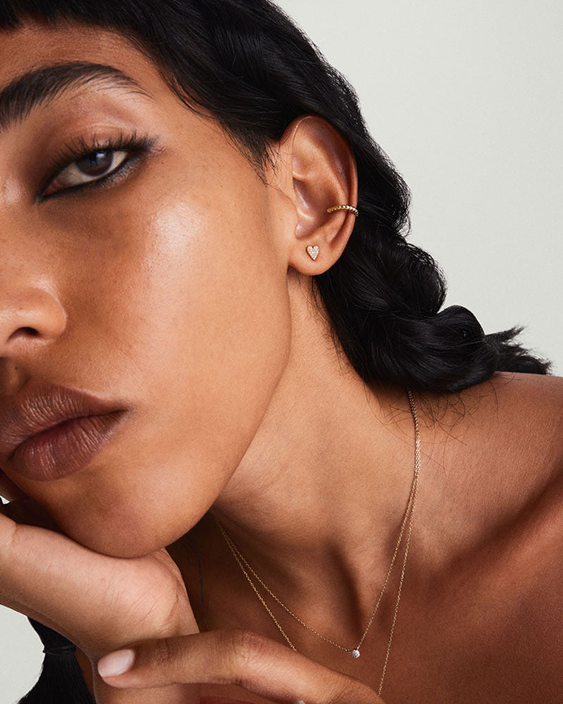 Gleaming Heart Earrings