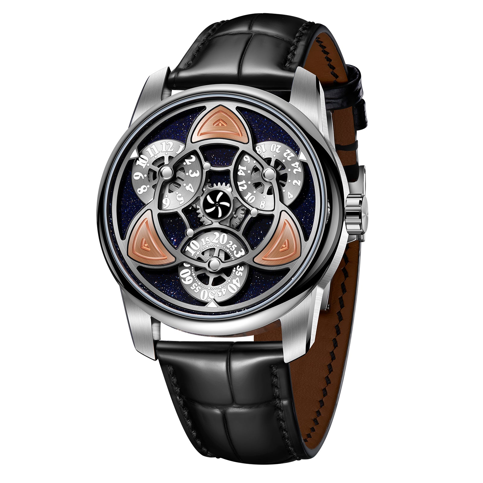 OBLVLO | Star Wheel Clover Creative Mechanical Watch