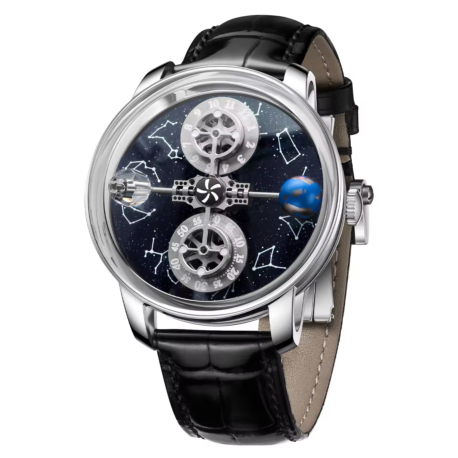 OBLVLO | Celestial Starry Sky Sapphire Waterproof Watch