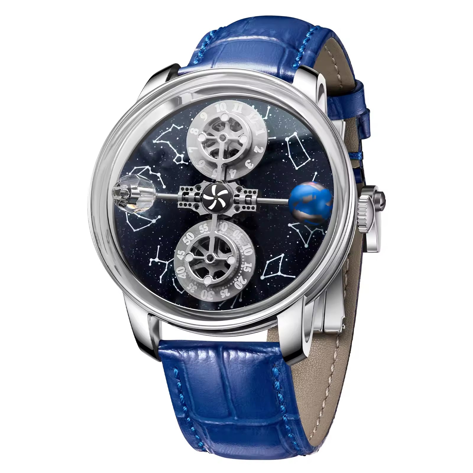 OBLVLO | Celestial Starry Sky Sapphire Waterproof Watch