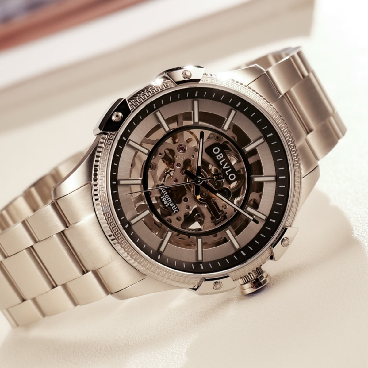 OBLVLO | Business skeleton mechanical watch