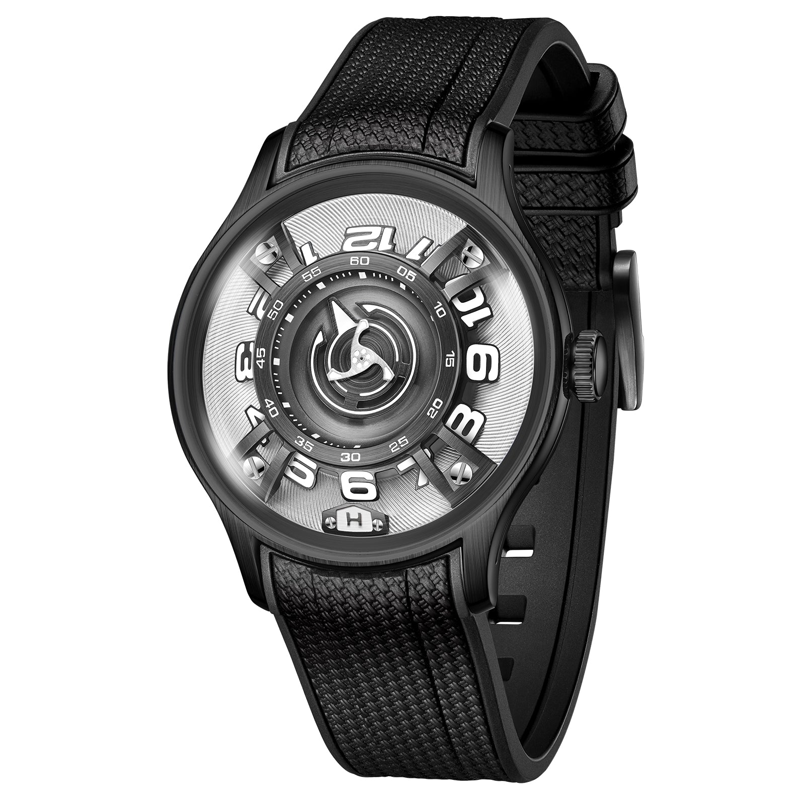 OBLVLO | Curvature Engine Starcraft Rotor Mechanical Watch for Men