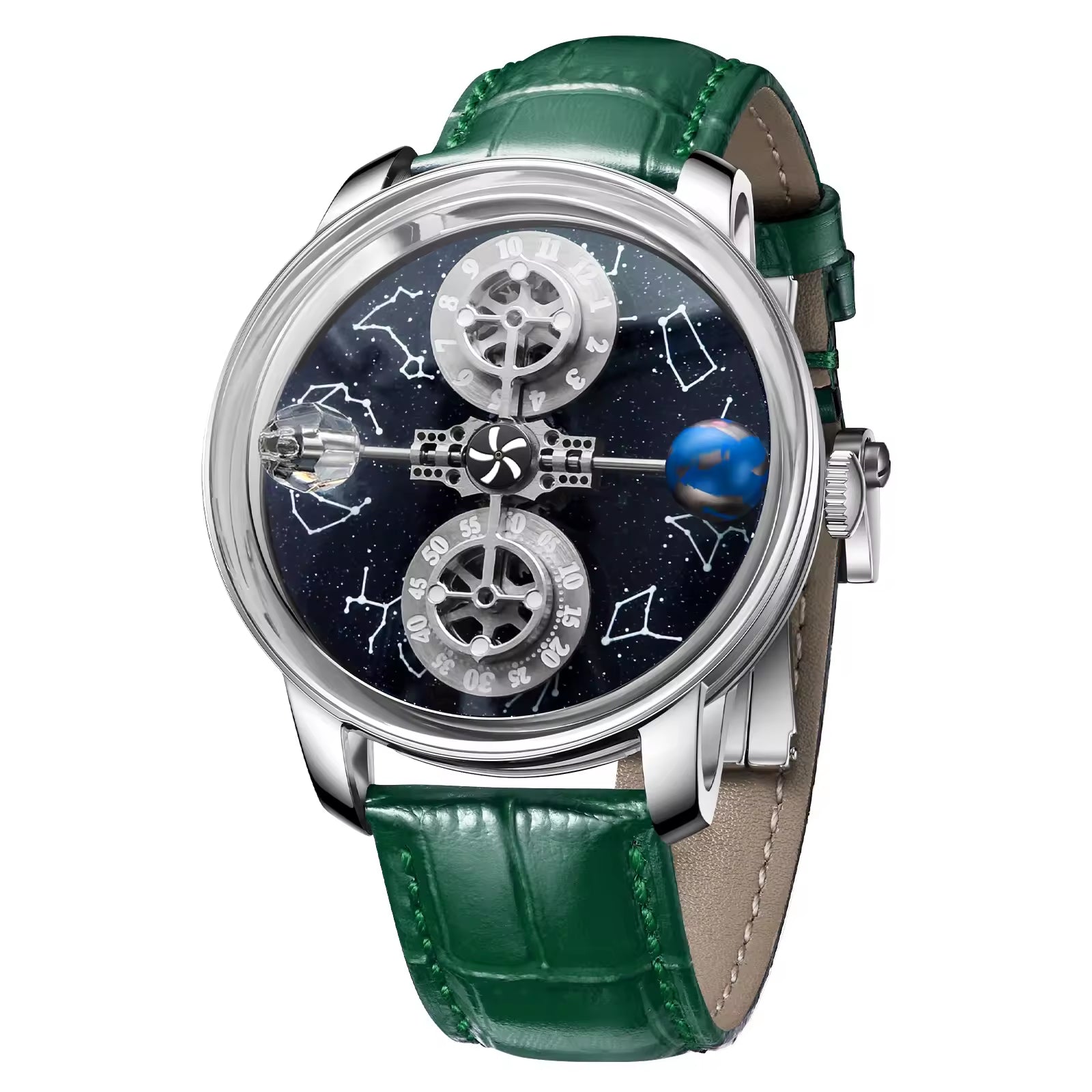 OBLVLO | Celestial Starry Sky Sapphire Waterproof Watch